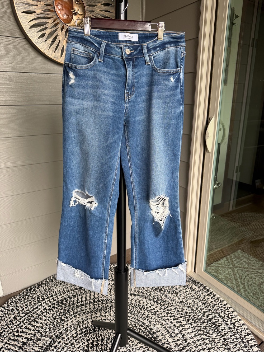 VERVET BY FLYING MONKEY Evie Mid-Rise classic straight jeans size 27